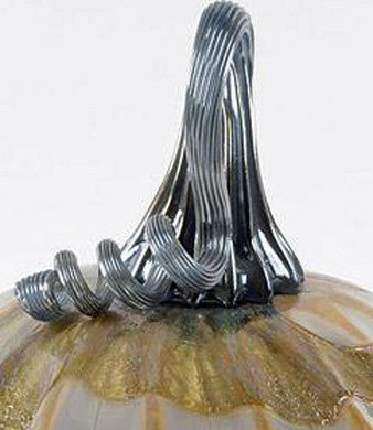 Mariusz Rynkiewicz Hand Blown Glass Pumpkin Sculpture Artist Hand Signed