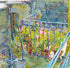 Le Balcon Bleu Marco Sassone Artist Proof Serigraph Print Artist Hand Signed and Numbered