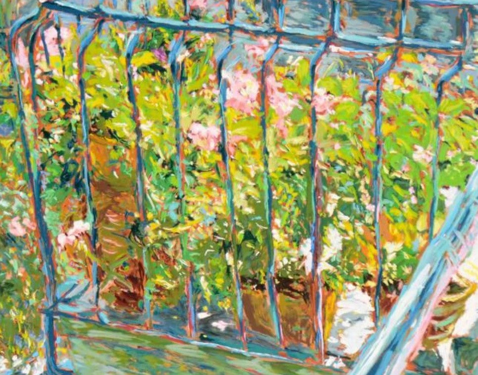 Le Balcon Bleu Marco Sassone Artist Proof Serigraph Print Artist Hand Signed and Numbered