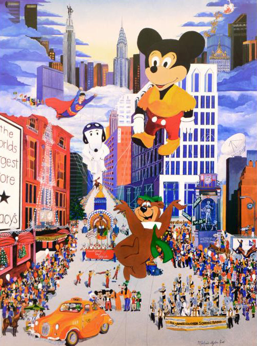 Macys Thanksgiving Day Parade Melanie Taylor Kent Lithograph Print Artist Hand Signed and Numbered