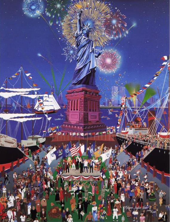 Statue of Liberty Centennial Melanie Taylor Kent Lithograph Print Artist Hand Signed and Numbered