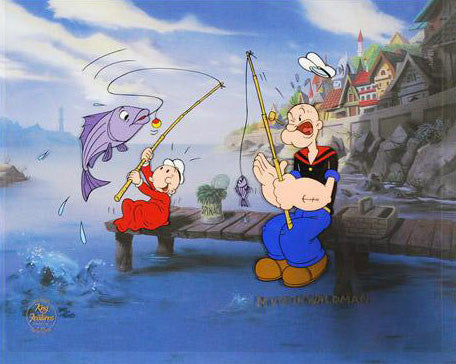 The Big One Myron Waldman Hand Painted Animation Cel Artist Hand Signed and Numbered