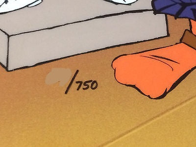 Mark of Zero Hand Painted Animation Cel Artist Chuck Jones Hand Signed and Numbered