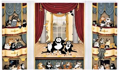 O Sole Meow Linda Jane Smith Triptyc Lithograph Print Artist Hand Signed Numbered and Matted