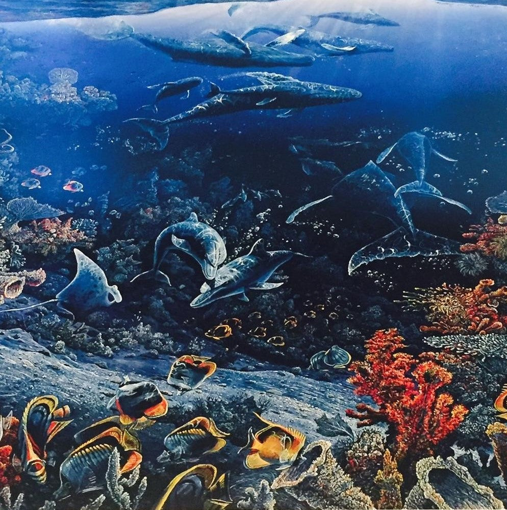 Oasis Robert Lyn Nelson Mixed Media Print Artist Hand Signed and Numbered