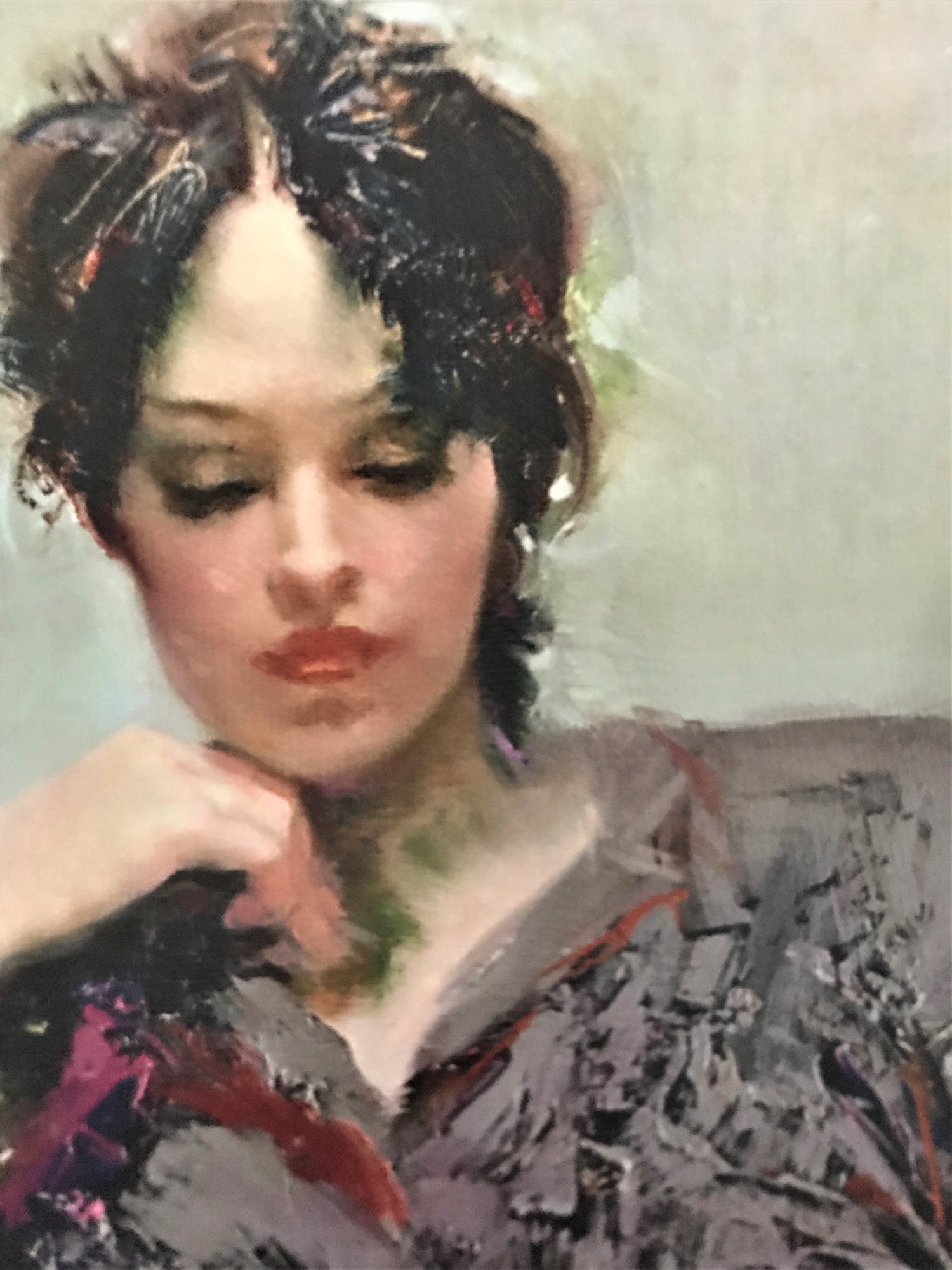 Her Favorite Book Pino Daeni Canvas Giclée Print Artist Hand Signed and Numbered