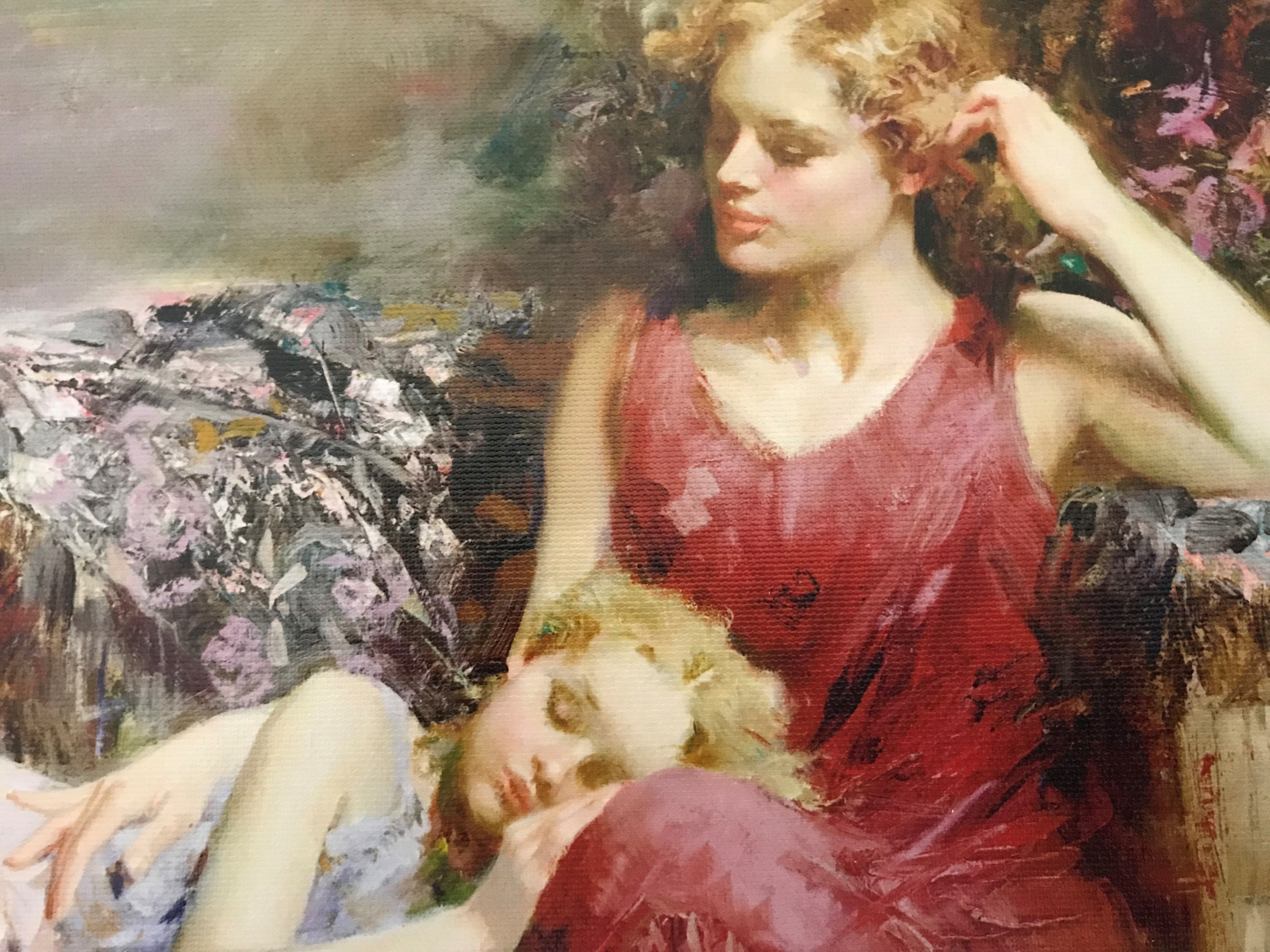 A Mothers Love Pino Daeni Canvas Giclée Print Artist Hand Signed and Numbered