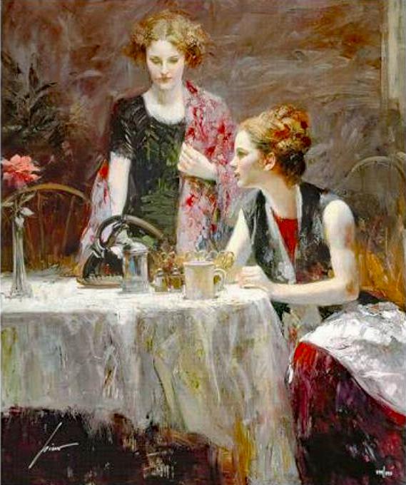 After Dinner Pino Daeni Giclée Print Artist Hand Signed and Numbered