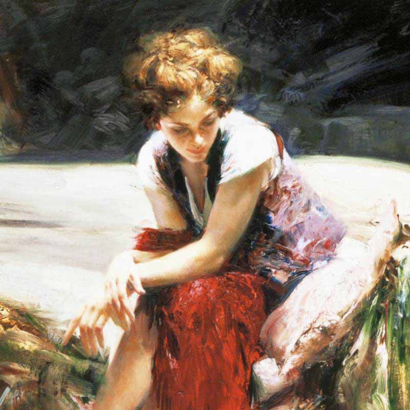 Whispering Heart Pino Daeni Canvas Giclée Print Artist Hand Signed and Numbered