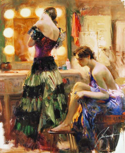 Almost Ready Pino Daeni Giclée on Canvas Artist Hand Signed and Numbered