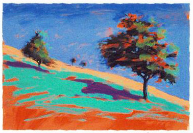 Purple Shade Paul Powis Serigraph Print Artist Hand Signed and Numbered