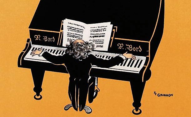 Pianos A Bord RE Society Hand Pulled Fine Art Lithograph Print Lithographer Hand Signed and Numbered