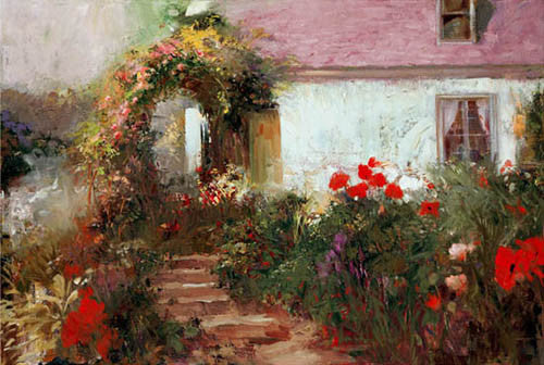 Colorful Archway Pino Daeni Graciela Rodo Boulanger Print Artist Hand Signed and Numbered