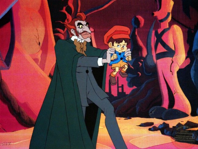 Pinocchio And The Emperor of The Night Filmation Associates Offset Lithograph Print Numbered and Framed