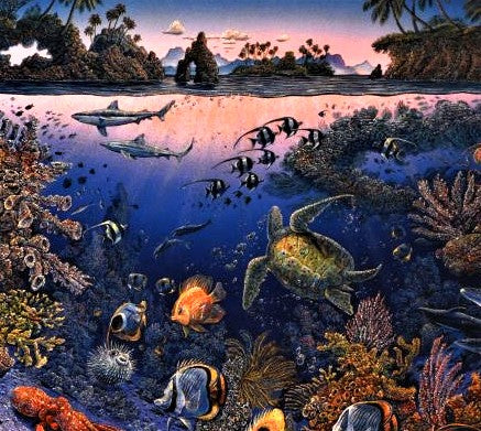 Planetary Choir Robert Lyn Nelson Mixed Media Print Artist Hand Signed and Numbered