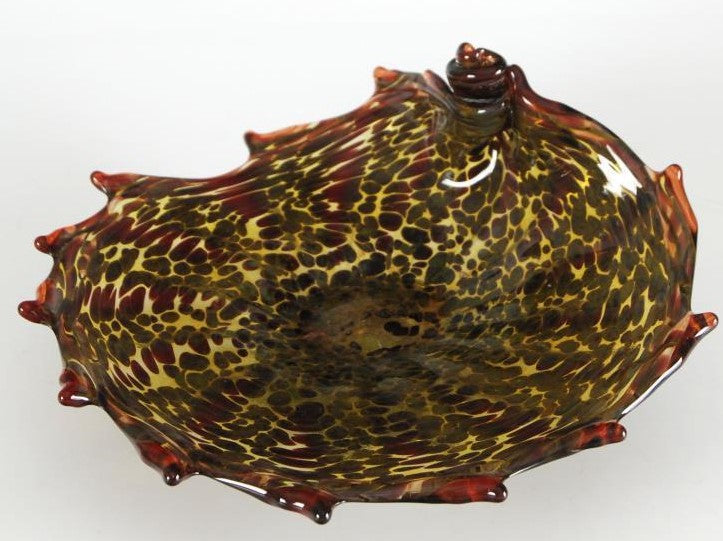 Glass Platter Mariusz Rynkiewicz Hand Blown Sculpture Artist Hand Signed