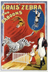 Grais Zebra and Baboons RE Society Hand Pulled Lithograph Print Signed Numbered