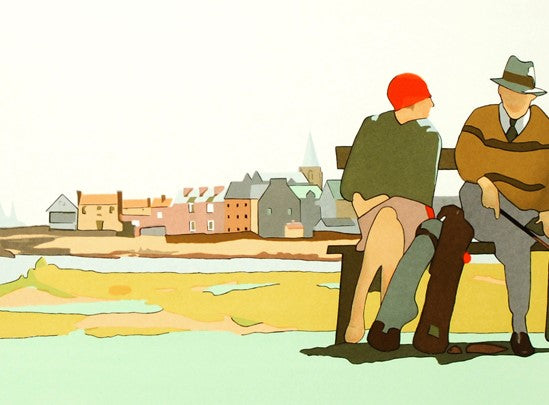 North Berwick RE Society Hand Pulled Lithograph Print Lithographer Hand Signed and Numbered