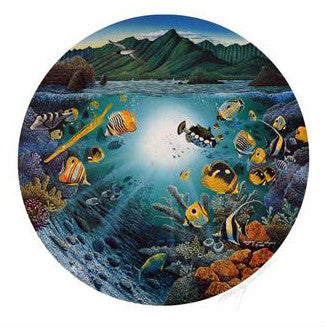 Menehunes of Hanalei Robert Lyn Nelson Mixed Media Print Artist Hand Signed and Numbered