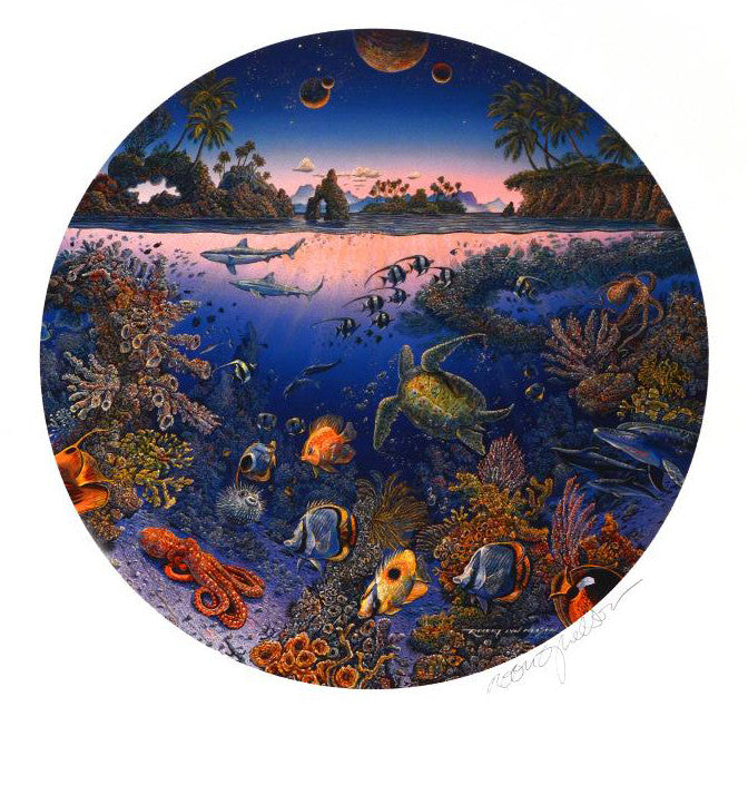 Planetary Choir Robert Lyn Nelson Mixed Media Print Artist Hand Signed and Numbered