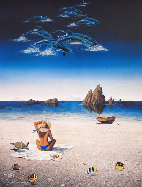 Summer Illusions Robert Lyn Nelson Mixed Media Print Artist Hand Signed and Numbered