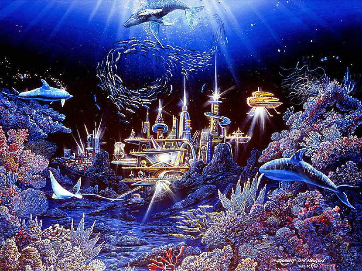 Hope for the Future Robert Lyn Nelson Mixed Media Print with Artist Hand Drawn Remarque Signed and Numbered