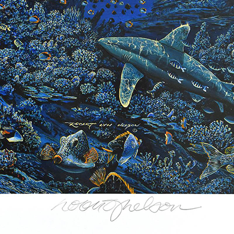 Wonders of Mahea Lani Robert Lyn Nelson Mixed Media Print Artist Hand Signed and Numbered