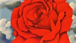 Red Rose Ship Rafal Olbinski Hand Pulled Lithograph Print Artist Hand Signed and Numbered