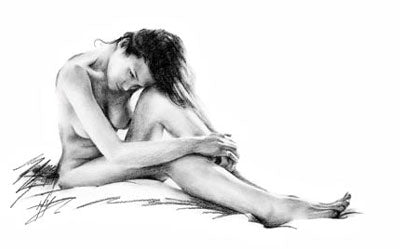 Reclining Nude Melissa Mailer Yates Giclée Print Artist Hand Signed and Numbered