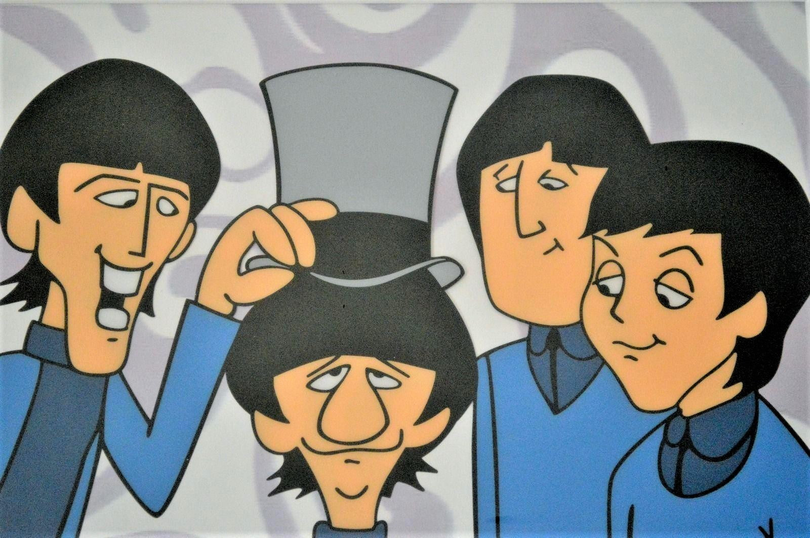 Ringos Top Hat DenniLu Company and Apple Corps Authorized Beatles Sericel with Full Color Lithograph Background