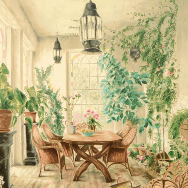 Country Room Susan Sahall Serigraph Print Artist Hand Signed and Numbered