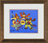 Tra La La Hanna Barbera Animation Art Banana Splits Sericel with a Full Color Lithograph Background Framed