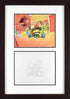 The Pink Panther Show Production Animation Cel and Paired Pencil Sketch Framed