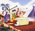 The Flintstones Family Car Hanna Barbera Animation Art Sericel with a Full Color Background