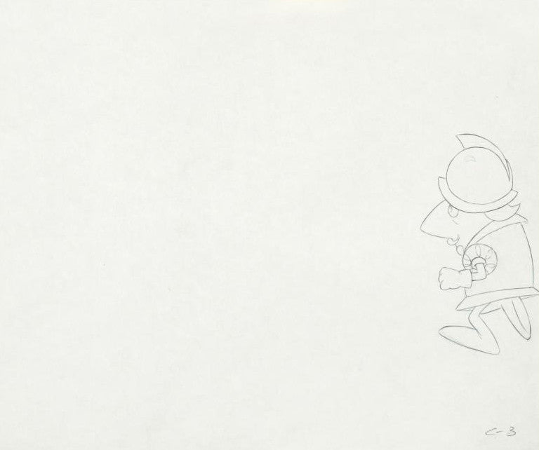 The Pink Panther Show MGM United Artists Original Production Animation Cel with Paired Pencil Sketches