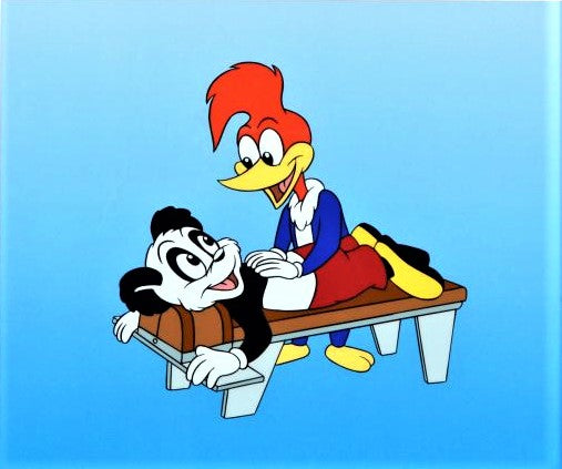 Woody Woodpecker Walter Lantz Sericel and Full Color Background Framed