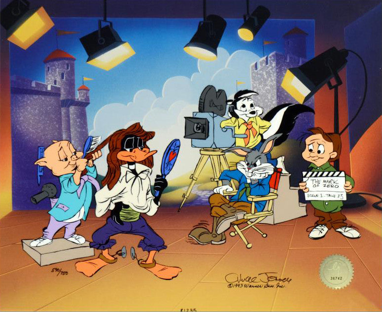 Mark of Zero Hand Painted Animation Cel Artist Chuck Jones Hand Signed and Numbered