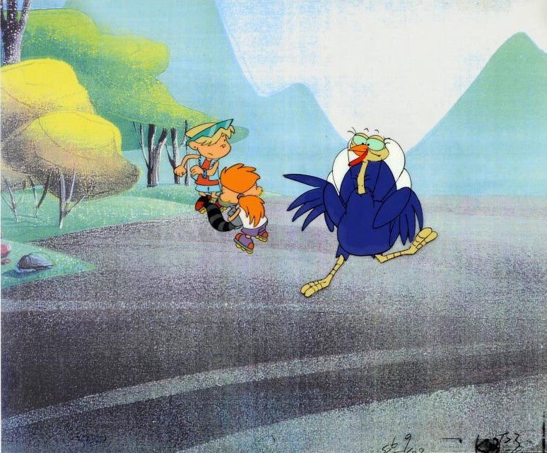 The Pink Panther Show MGM United Artists Original Production Animation Cel with Paired Pencil Sketches