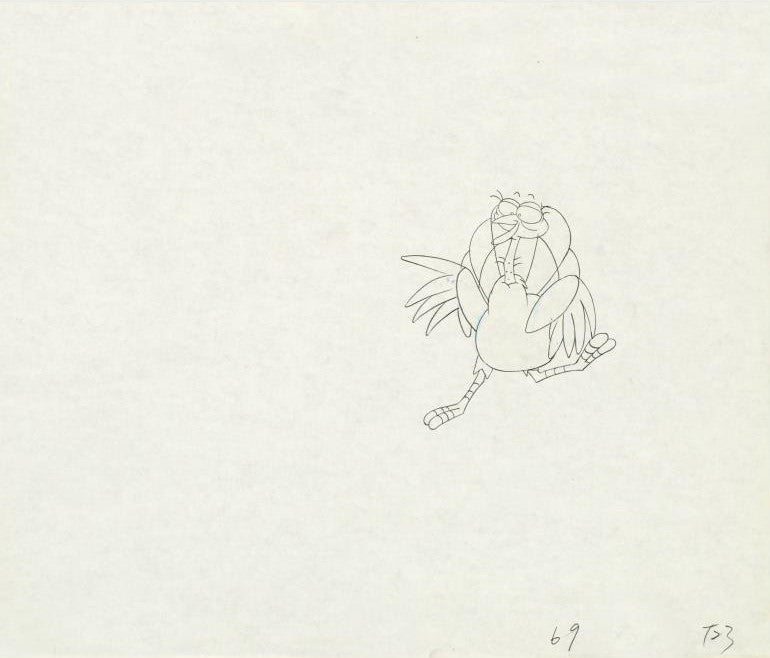 The Pink Panther Show MGM United Artists Original Production Animation Cel with Paired Pencil Sketches