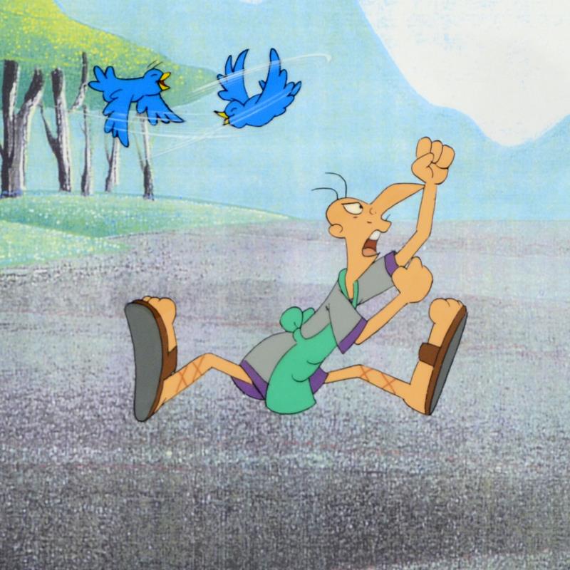 The Pink Panther Show MGM United Artists Original Production Animation Cel with Paired Pencil Sketches