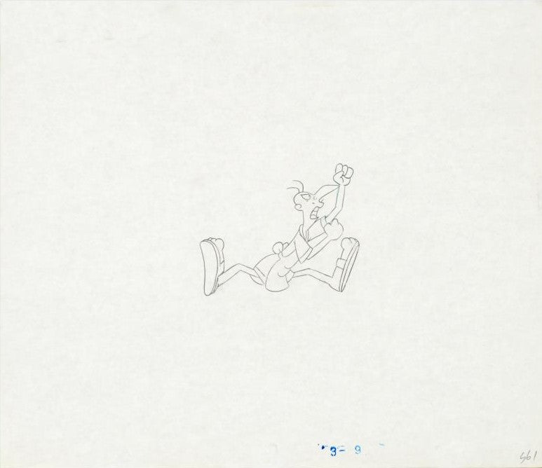 The Pink Panther Show MGM United Artists Original Production Animation Cel with Paired Pencil Sketches