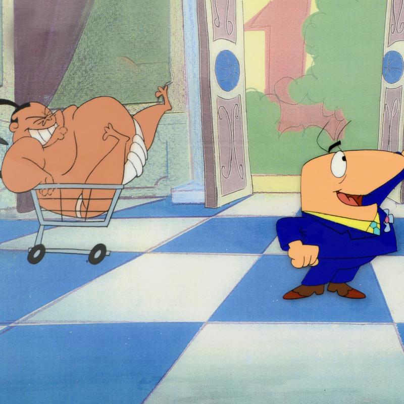 The Pink Panther Show MGM United Artists Original Production Animation Cel with Two Paired Pencil Sketches