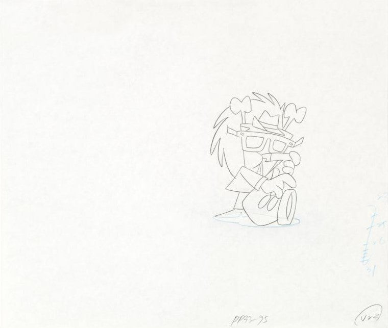 The Pink Panther Show MGM United Artists Original Production Animation Cel with Two Paired Pencil Sketches