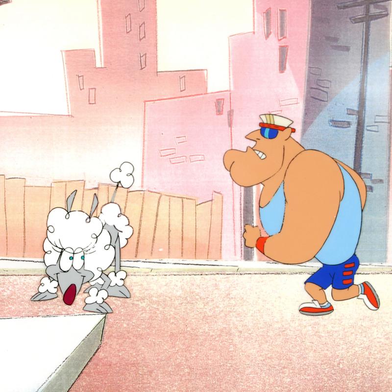 The Pink Panther Show MGM United Artists Original Production Animation Cel with Two Paired Pencil Sketches