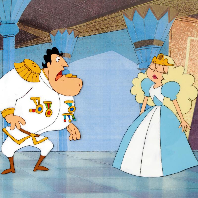 The Pink Panther Show MGM United Artists Original Production Animation Cel with Paired Pencil Sketches