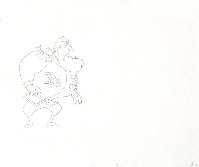 The Pink Panther Show MGM United Artists Original Production Animation Cel with Paired Pencil Sketches