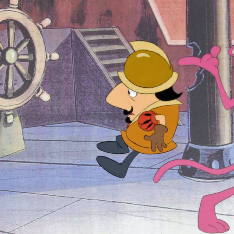 The Pink Panther Show MGM United Artists Production Animation Cel with Paired Pencil Sketch
