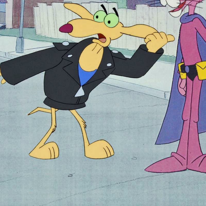 The Pink Panther Show MGM United Artists Production Animation Cel with Paired Pencil Sketch