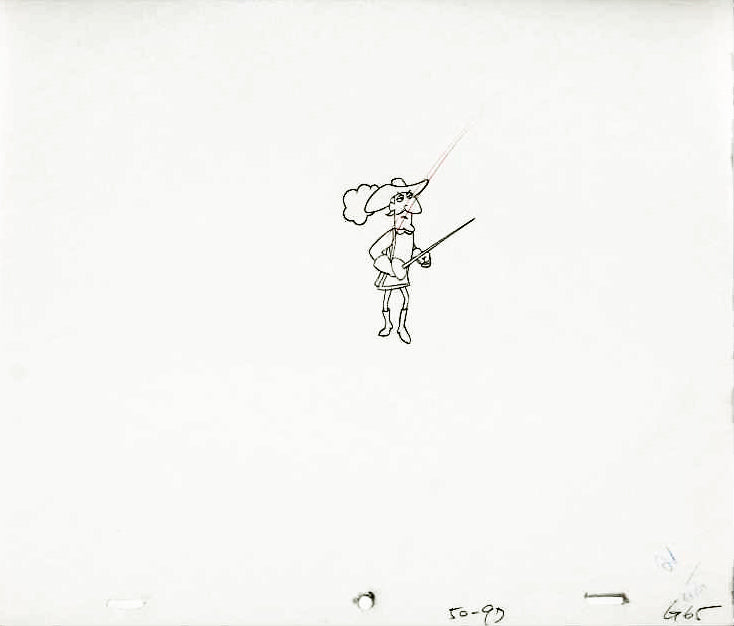 The Pink Panther Show MGM United Artists Original Production Animation Cel with Paired Pencil Sketches