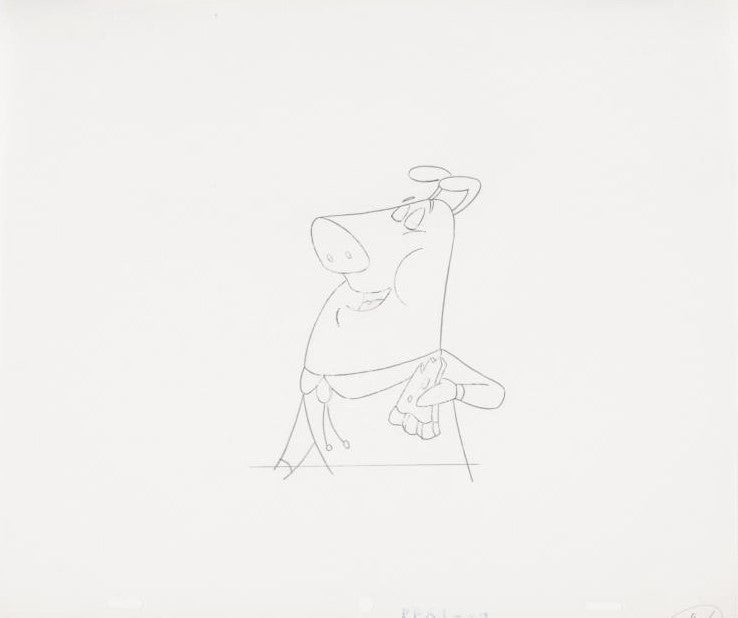 The Pink Panther Show MGM United Artists Production Animation Cel with Paired Pencil Sketch